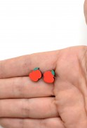 Red Apple Stud Earrings
